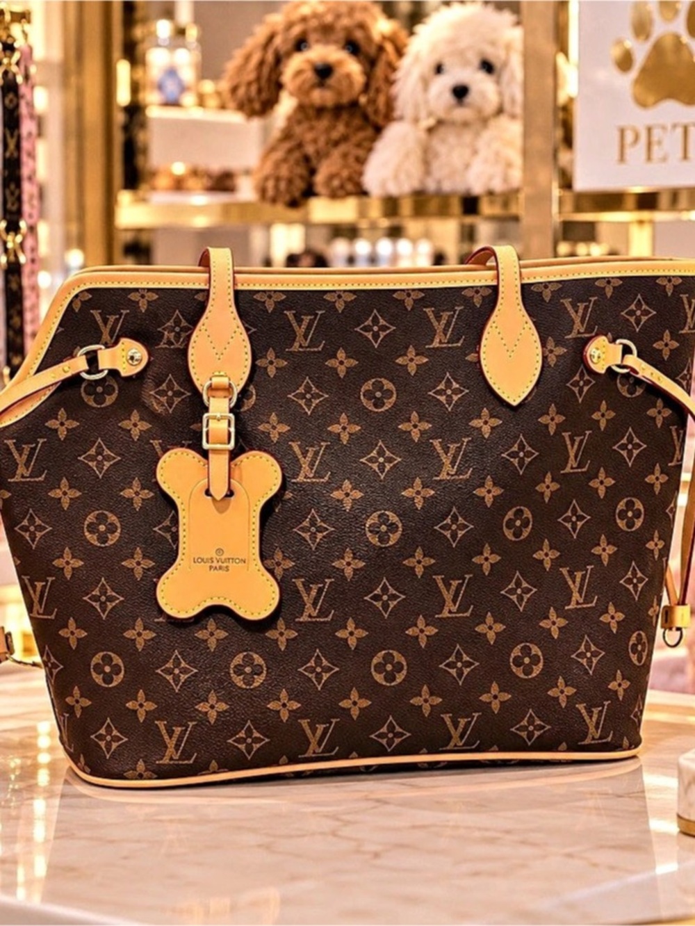 🐾 Chewy Vuitton Luxury-Ins 🐾 Chewy Vuitton Luxury-Inspired Pet Carrier Tote 🐾